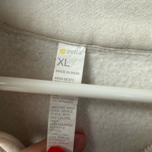 Zella Off-White Quarter-Zip Hoodie - Picture 2 of 2
